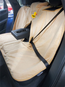 Seat Armour Tan Terry Cloth Rear Seat Cover w/Jeep Duck Logo