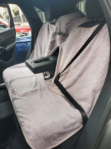 Seat Armour Grey Terry Cloth Rear Seat Cover w/Jeep Lettering