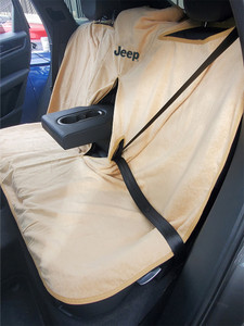 Seat Armour Tan Terry Cloth Rear Seat Cover w/Jeep Lettering