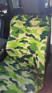 Seat Armour Green Terry Cloth Seat Cover w/Camo Design