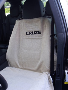 Seat Armour Tan Terry Cloth Seat Cover w/Chevy Cruze Logo