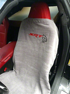 Seat Armour Grey Terry Cloth Seat Cover w/SRT Hellcat Logo