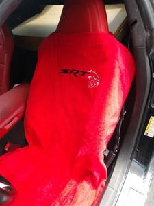 Seat Armour Red Terry Cloth Seat Cover w/SRT Hellcat Logo