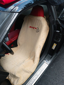 Seat Armour Tan Terry Cloth Seat Cover w/SRT Hellcat Logo