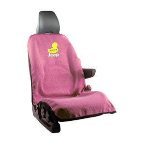 Seat Armour Pink Terry Cloth Seat Cover w/Jeep Duck Logo
