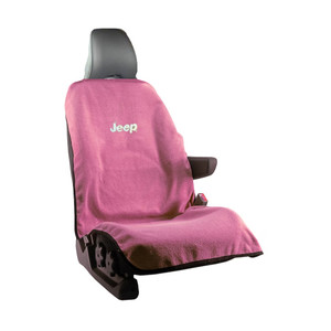Seat Armour Pink Terry Cloth Seat Cover w/Jeep Lettering