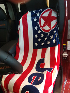 Seat Armour Terry Cloth Seat Towel w/Jeep American Flag Design