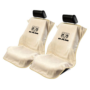 Seat Armour Tan Terry Cloth Set of 2 Seat Covers w/RAM Logo