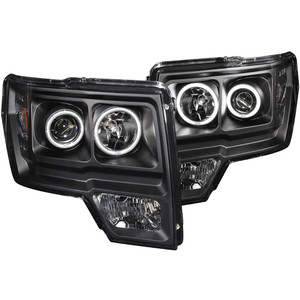 Black Clear Lens Headlight Assembly w/Halo for 09-14 Ford F-150 w/o HID [CCFL]