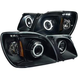 Black Clear Lens Headlight Assembly w/Halo for 98-07 Lexus LX470 w/o HID [CCFL]