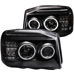 Black Clear Lens Projector Headlight Set w/Halo for 01-04 Nissan Frontier [CCFL]