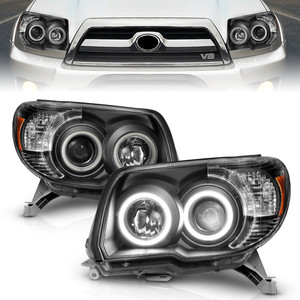 Black Clear Lens Projector Headlight Set for 2006-2009 Toyota 4Runner