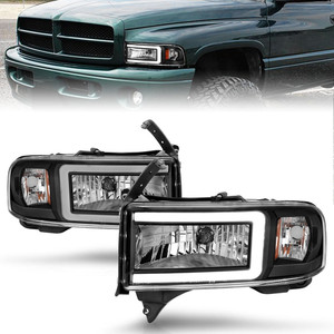 Black Clear Lens LED Crystal Headlight for 1994-2002 Dodge Ram 3500