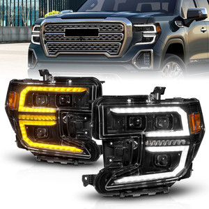 Black Clear Lens LED Projector Headlight for 2019-2021 GMC Sierra 1500