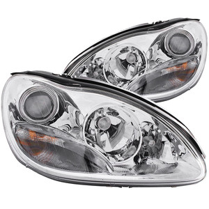 Chrome Clear Lens Projector Headlight Set for 2000-05 Mercedes-Benz S430 w/o HID