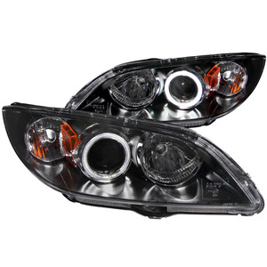 Black Clear Lens Projector Headlight Set w/Halo for 04-08 Mazda 3 w/o HID [CCFL]