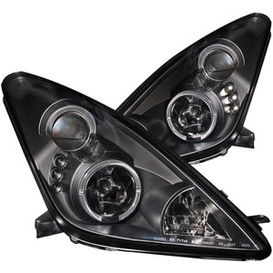 Black Clear Lens Headlight Set w/Halo for 2000-2005 Toyota Celica w/o HID [CCFL]