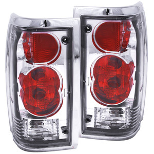 Chrome Clear Lens Tail Light Assembly for 1987-1993 Mazda B2200