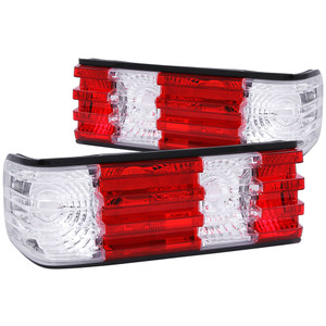 Chrome Red/Clear Lens Tail Light Assembly for 1986-1991 Mercedes-Benz 420SEL