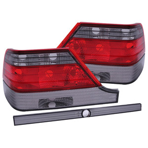 Chrome Red/Smoke Lens Tail Light Assembly for 1997-1999 Mercedes-Benz S320