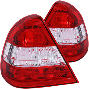 Chrome Red/Clear Lens Tail Light Assembly for 1994-2000 Mercedes-Benz C280