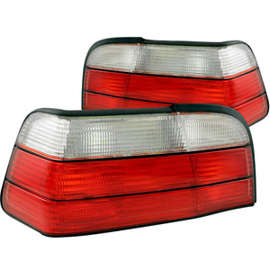 Chrome Red/Clear Lens Tail Light Assembly for 1992-1997 BMW 318i