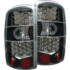 Black Clear Lens Taillight Set for 00-06 Chevy Suburban 1500 w/o Barn Door [LED]