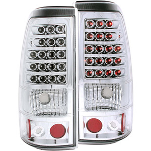 Chrome Clear Lens Tail Light Assembly for 2003-06 Chevrolet Silverado 1500 [LED]