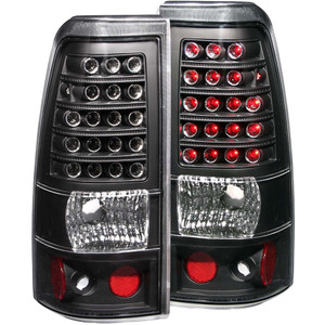 Black Clear Lens Tail Light Assembly for 1999-02 Chevrolet Silverado 2500 [LED]