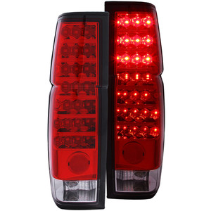 Chrome Red/Clear Lens Tail Light Assembly for 1986-1997 Nissan D21