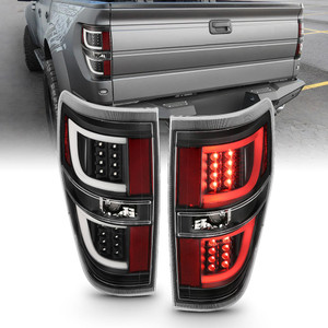 Black Red/Clear Lens Tail Light Assembly for 2009-2014 Ford F-150