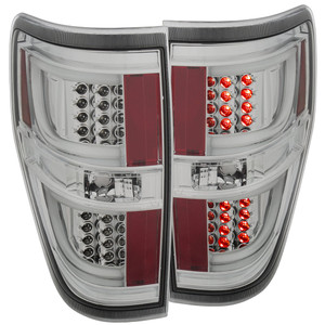 Chrome Clear Lens Tail Light Assembly for 2009-2014 Ford F-150 [LED]