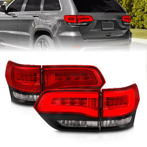 Chrome Red/Clear Lens Tail Light Assembly for 2014-2017 Jeep Grand Cherokee