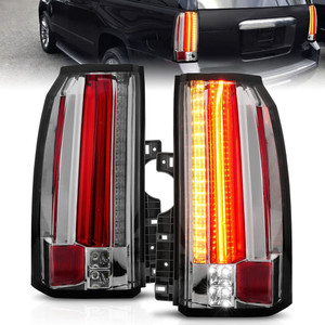 Chrome Clear Lens Tail Light Assembly for 2015-2019 GMC Yukon