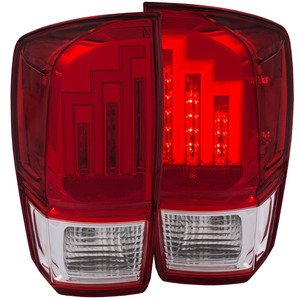 Chrome Red/Clear Lens Tail Light Assembly for 2016-2023 Toyota Tacoma