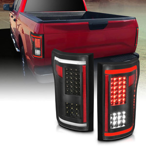 Black Clear Lens Tail Light Assembly for 2015-2017 Ford F-150 w/o LED [G2]