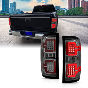 Chrome Smoke Lens Tail Light Assembly for 2014-2018 Chevrolet Silverado 1500