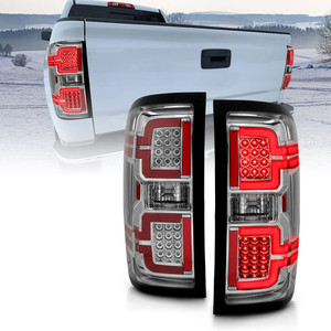 Chrome Clear Lens Tail Light Assembly for 2014-2019 Chevrolet Silverado 2500 HD