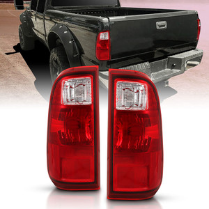 Chrome Red/Clear Lens Tail Light Assembly for 2008-2016 Ford F-250 Super Duty
