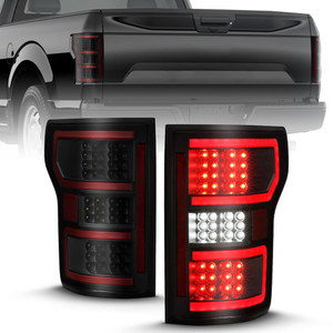 Black Clear Lens Tail Light Assembly w/Light Bar for 2018-2020 Ford F-150 [LED]