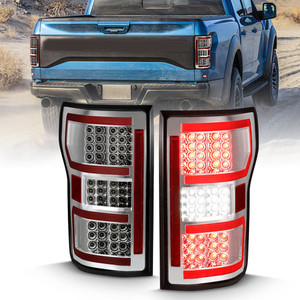 Chrome Clear Lens Tail Light Assembly w/Sequential for 2018-2020 Ford F-150