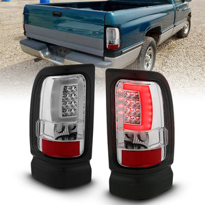 Chrome Clear Lens Tail Light Assembly for 1994-2002 Dodge Ram 3500