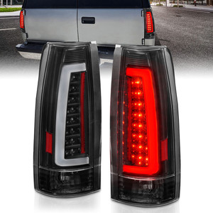 Black Clear Lens Tail Light Assembly for 1992-99 Chevrolet C1500 Suburban [LED]