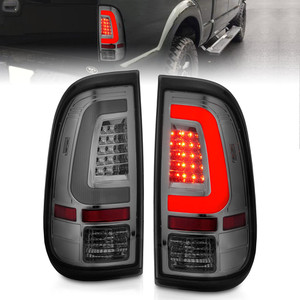 Chrome Smoke Lens Tail Light Assembly for 2008-2016 Ford F-250 Super Duty