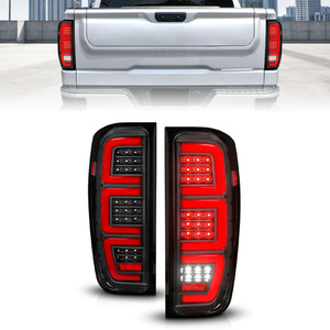 Black Clear Lens Taillight Set w/Sequential for 19-23 GMC Sierra 1500 w/o LED