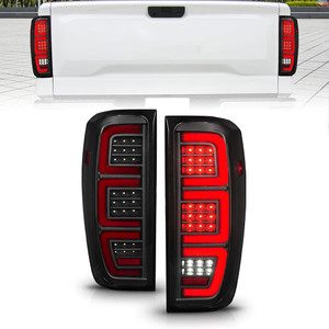 Black Smoke Lens Taillight Set w/Sequential for 19-23 GMC Sierra 1500 w/o LED