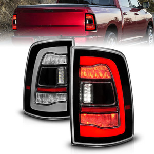 Black Clear Lens Tail Light Assembly w/Sequential for 2011-2018 Ram 1500 [LED]