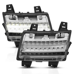 Chrome Clear Lens Side Markers w/Sequential for 18-23 Jeep Wrangler w/High Bulb