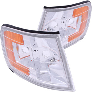 Chrome Clear Lens Corner Light Assembly for 1994-1997 Honda Accord [Euro Style]