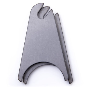 2" Radius Laser Cut Weldable Steel Slotted Mounting Tabs Pair